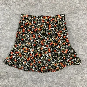 Zara Womens Skirt Size XS W24 Multicoloured Floral A-Line Zip Peplum 14013 - Picture 1 of 12