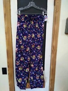 mens new with tags festive Christmas spongebob SquarePants pajama bottoms size M - Picture 1 of 4