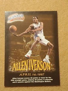 Allen Iverson 1997 Fleer Million Dollar MOMENTS Philadelphia 76ers  #13 - Picture 1 of 2
