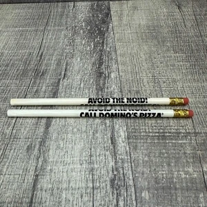 2x Vintage Unused 1980s Avoid the Noid! Call Dominos Pizza! Advertising Pencils - Picture 1 of 6