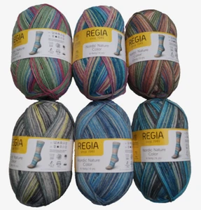 6x 150g Regia Calcetín Lana 6 Hilos Nordic Nature Mujer Hombre (70,00 €/Kg) H604 - Imagen 1 de 7