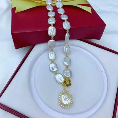 Hermosos Collares AAA Natural Mar del Sur Perla Blanca Oro 14K Relleno 23"" Foto 1 de 4