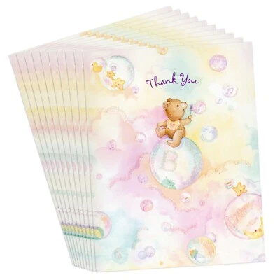 LOTE DE 10 TARJETAS DE REGALO AMERICAN GREETINGS Thank You Baby + sobres, osito de peluche Foto 1 de 4