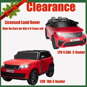 12V /24V 2-Seater Ride On Truck Car Toy w/Remote Control Licensed Land Rover Red - Picture 1 of 33