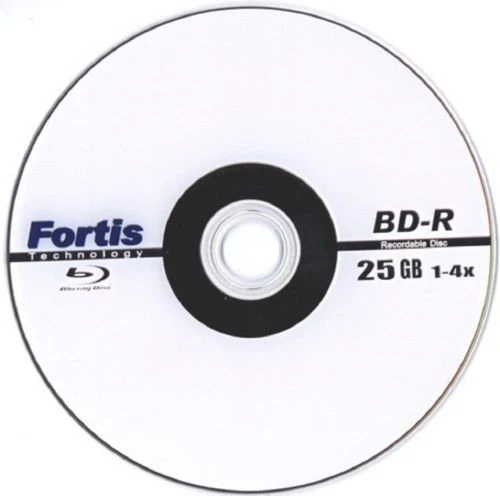 FORTIS BLU-RAY DVD Blank discs 4x Recordable BD R 25GB 10 discs sleeved - Image 1 of 2