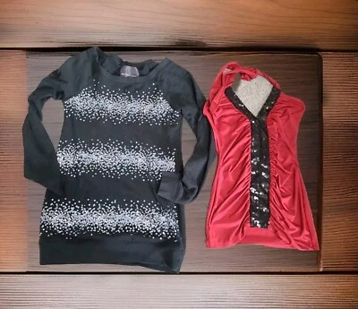 Victoria Secret ROSA Suéter Sudadera Lentejuelas Talla XS Y S Halter Camisa Roja Foto 1 de 4
