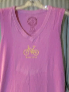NWD! LIFE IS GOOD WOMENS S/L CRUSHER V-TANK TEE.....BICYCLE.. "BIKE CHICK" (S) - Picture 1 of 3