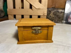 Vintage Hand Crafted Wooden Doll House Furniture Cedar Chest Trunk - Picture 1 of 8