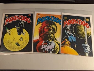 Moondog #s 1 2 3 comic books - Print Mint, Metzger 1970-1973 Good Shape! - Picture 1 of 5
