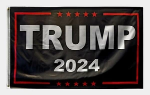 3' x 5' bandera de campaña del presidente Donald Trump 2024 - negra - Imagen 1 de 1