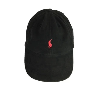 Sombrero Polo Ralph Lauren Talla M Negro Correa Papá Gorra Rojo Pony Logo Clásico - Imagen 1 de 6