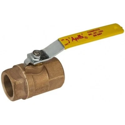 APOLLO Brass Ball Valve 3/8" x 1/4" NPT THR Ends, 150-SWP/600-WOG Lever Operated - Image 1 of 4