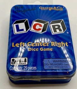 LCR Left Center Right Dice Game In  Tin George & Company Award Winner Original - Picture 1 of 6