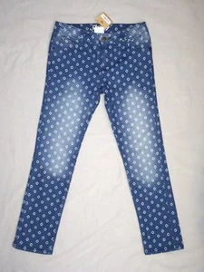 NWT Crazy 8 Girls Size 14 Style On The Go Skinny Jeans Denim Pants Geo Diamond - Picture 1 of 3