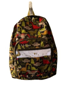 LL Bean Dino Kinder Rucksack Dinosaurier Print Schule Büchertasche reflektierend 15x12 - Bild 1 von 10