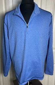 Pebble Beach Performance Men’s Light Blue Quarter zip Pullover XL - Picture 1 of 6