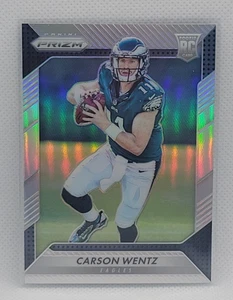 2016 Prizm Carson Wentz Silver Prizm RC #218 Eagles *Condition - Picture 1 of 2