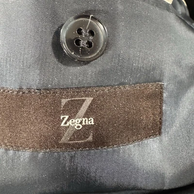 Ermenegildo Zegna Jacket Men 54 Black Wool Angora Cashgora Blazer Sport Coat - Image 1 of 4