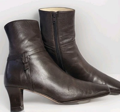 Ferragamo Botines Desfile Napa Becerro Chocolate Marrón Cuero Italia 5.5 Foto 1 de 4