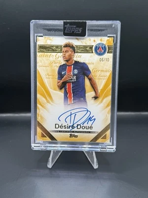2024-25 Topps PSG Exhibition Desire Doue /10 On Card Auto - Image 1 of 2