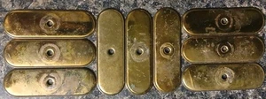 Lot of 9 Amerock BP76248-BB Burnished Brass 3" Cabinet Knob Pull Backplate - Picture 1 of 6
