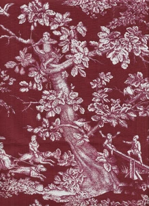 TOILE REPRODUCTION QUALITY FABRIC ,UNKNOWN BRAND,HALF YARD. - Picture 1 of 2
