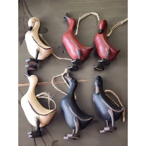 Smith & Hawkin Vintage Wooden Duck Ornaments, Spring Home Decor - Picture 1 of 8