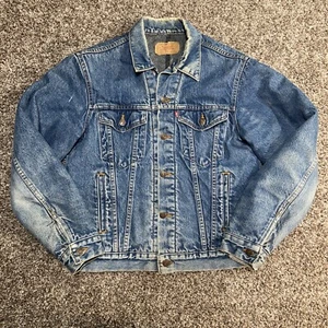 Vintage Levi’s Blanket Lined Denim Trucker Jacket 42 L Blue 71506-0316 USA Made - Picture 1 of 18