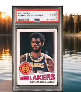 1977 Topps #1 Kareem Abdul Jabbar PSA 4 (sehr guter Zustand) - Bild 1 von 3