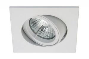 Downlight cuadrado inclinado blanco GU10 empotrado ajustable 240 V - Imagen 1 de 1