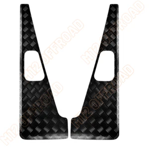 Defender 90/110/130 Wing Top Protectors 2mm Chequer Plate Black (Pair) - Picture 1 of 7