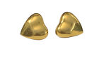 Givenchy Vintage Gold Tone Heart Pierced Earrings Signed
