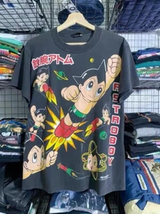 ASTROBOY T-SHIRT SCHWARZ TEE ANIME VINTAGE STYLE TEZUKA ROBOT MANGA JAPAN RETRO - Bild 1 von 2