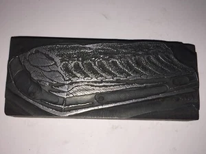 Platter of Whole Slab of Rib Meat Printer's Letterpress Type Block~PB39 - Picture 1 of 1