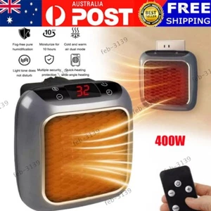 Electric Fan Heater Thermostat 400W Fast Heating Ceramic Heaters Energy Saving - Picture 1 of 16