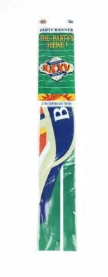 Винтажный баннер для вечеринок 2000 Hallmark NFL Super Bowl XXXV Tampa Florida новый из старых запасов НОВЫЙ - Изображение 1 из 3