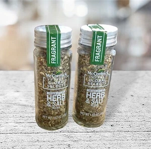 2 McCormick Gourmet Global Selects Mediterranean Herb & Salt Blend~1.62oz Each - Picture 1 of 2