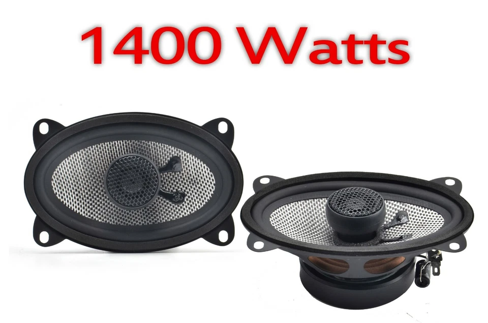 4x6 6x4 COAXIAL SPEAKER FOR FIAT Ducato 1981-2002 STRAIGHT FIT 1400W Total Power - Image 1 of 4