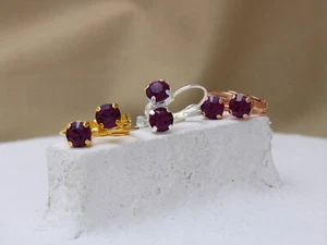 CRYSTAL LEVERBACK EARRINGS Amethyst Crystal Earrings Purple Accessories - Picture 1 of 6