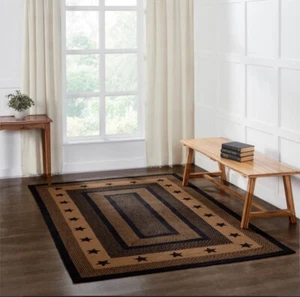Farmhouse Star Area Rug Rectangle 5' x 8'. INCLUDES Rug Pad. VHC Brands. - Picture 1 of 4