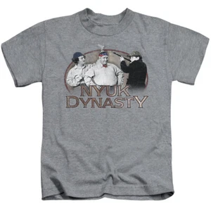 Three Stooges Boys T-Shirt NYUK Dynasty Athletic Heather Tee - Picture 1 of 2