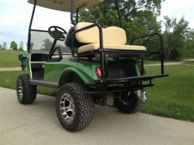 Club Car DS Golf Cart Rear Bumper | 1-1/4" Hitch Receive | Gloss Black - Imagem 1 de 4