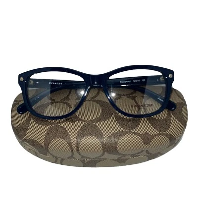 Auténticas gafas de diseño Coach 5422 HC 6095 azul marino marcos ópticos con estuche Foto 1 de 4