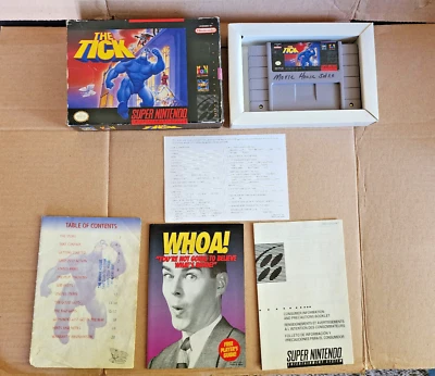 The Tick Super Nintendo Entertainment System Complete CIB SNES Rare Registration - Image 1 of 4