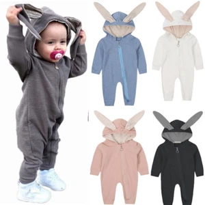 Newborn Infant Baby Boy Girl Kid Warm Romper Jumpsuit Bodysuit Clothes Outfits - Picture 1 of 16