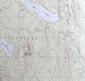 Map Dimmick Mountain Maine USGS 1989 Topographic Geo 1:24000 27x22" TOPO15 - Picture 1 of 3