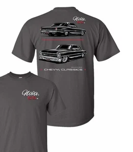 SS NOVA T-SHIRT GRAY BLACKLINE CHEVY CLASSIC SS NOVA S-XL 24.99+2XL,3XL FS NEW - Picture 1 of 4