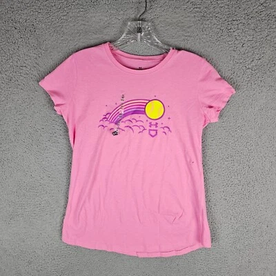 Under Armour Loose Fit Graphic T-Shirt Girls Size Large Softball Rainbow - Image 1 of 4