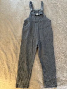 Boys Zara Kids Blue One-Piece Jumpsuit Overalls Pockets Size 4-5 Years - Picture 1 of 10
