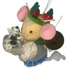 Vintage Kurt Adler Mouse Christmas Ornament 1979 God Jul Sweden HTF Missing Nose